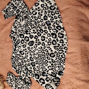 Zara Basic animal print blouse